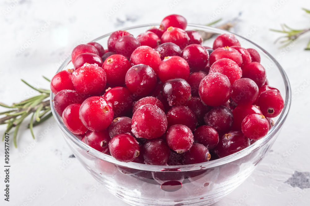Red cranberries closeup Red cranberries closeup