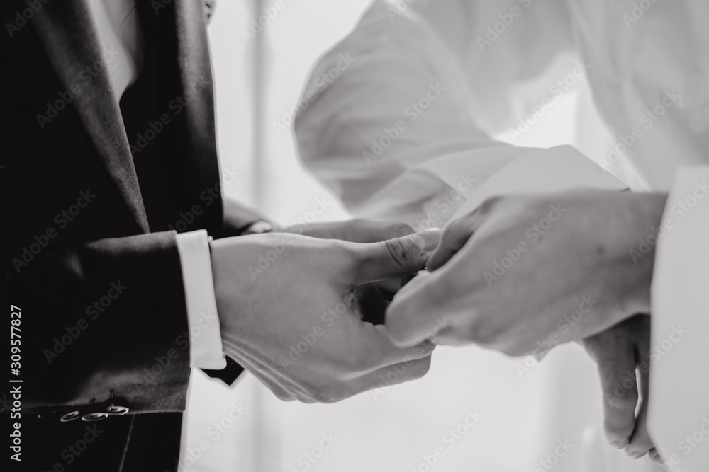 Fototapeta premium Préparation du marié