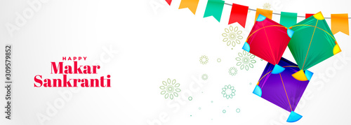 indian kite festival of makar sankrati banner design