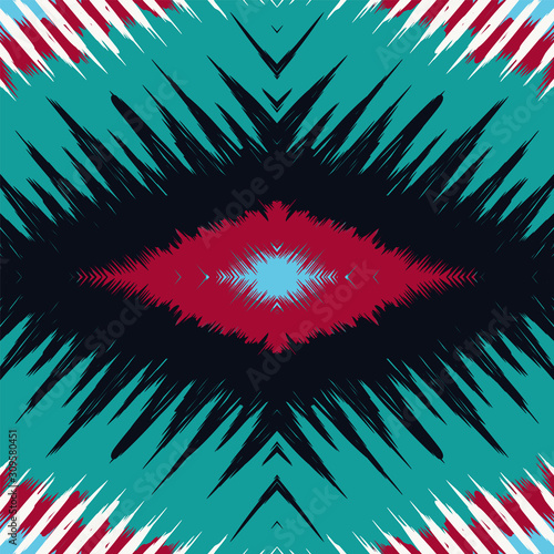 Dip Chevron Vector Seamless Pattern. Scarlet 