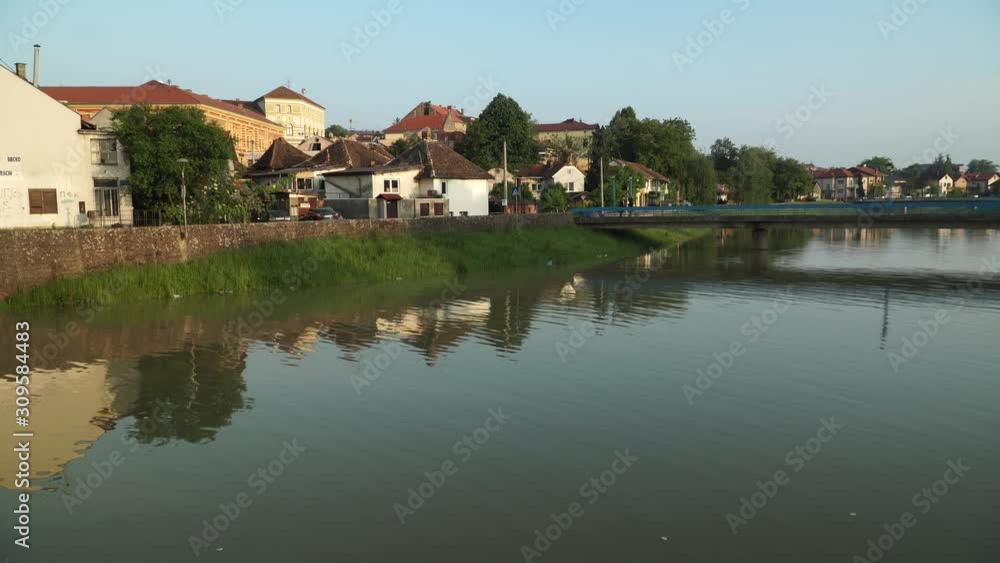 View of river and bridge in Brcko district, Bosnia and Herzegovina View of river and bridge in Brcko district, Bosnia and Herzegovina