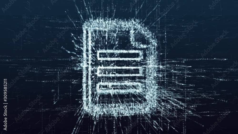Electronic virtual document. Modern ways of signing a contract. Concept of digital technologies of data processing and storage. Digital e-book sheet. Symbolic program code.