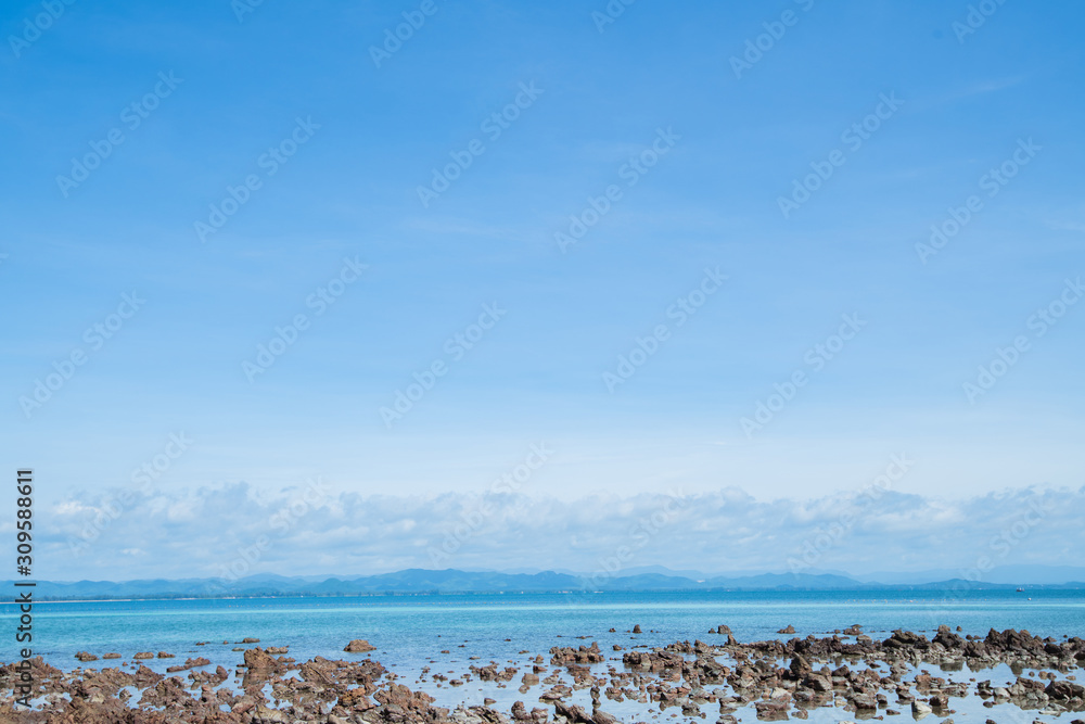 Empty sea and beach background with copy space Empty sea and beach background with copy space