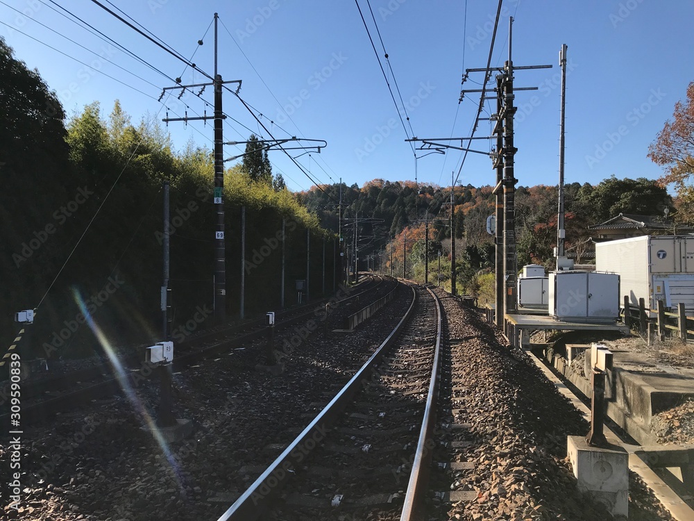 Railway in Rural Area of Japan