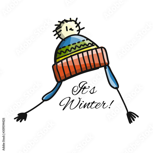 Winter Hat, sketch for your design