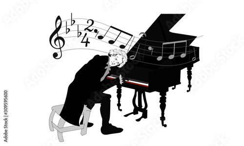 A Portrait of the Composer Beethoven