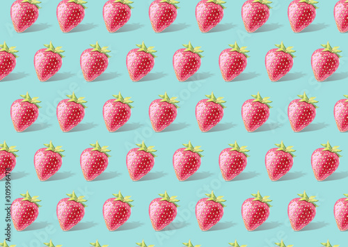 Collection of beautiful exotic fruits in the form of a pattern