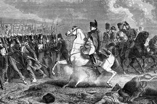 Fotografiet Napoleon in the battle of Arcis-Sur-Aube