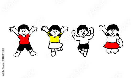 子供達４人セット（シンプル）