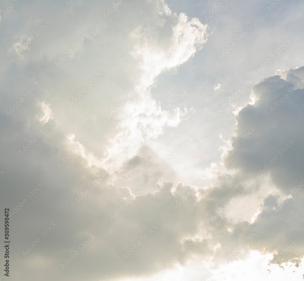 Obraz premium Blue sky color with clouds background photo