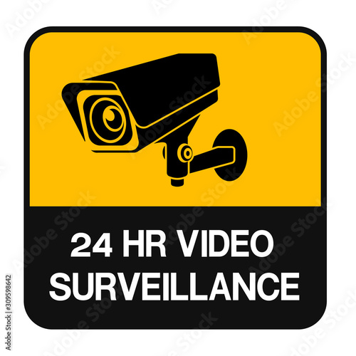  CCTV Camera Symbol Sign Isolate On White Background Label ,Vector 