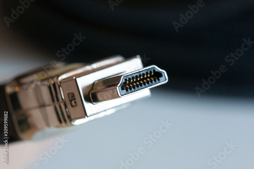 Tech cable with HDMI plug connector isolated
