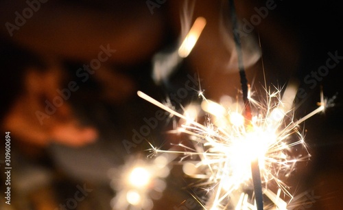 The light in the night and surface patterns created by lights