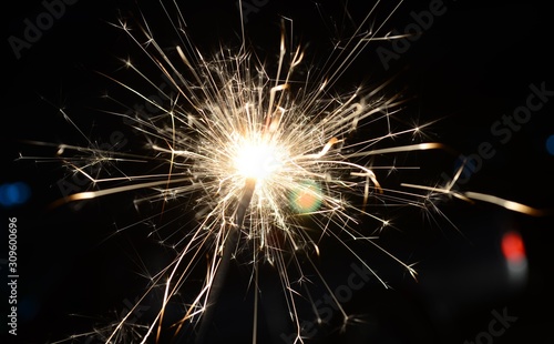 The light in the night and surface patterns created by lights