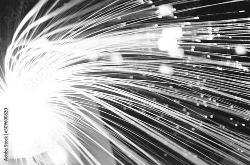 The light in the night and surface patterns created by lights