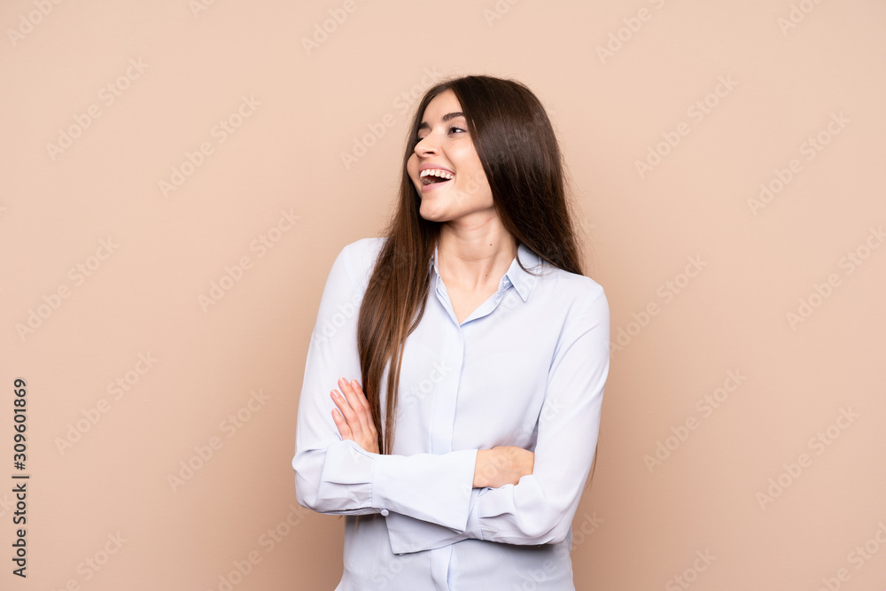 Young woman over isolated background happy and smiling Young woman over isolated background happy and smiling