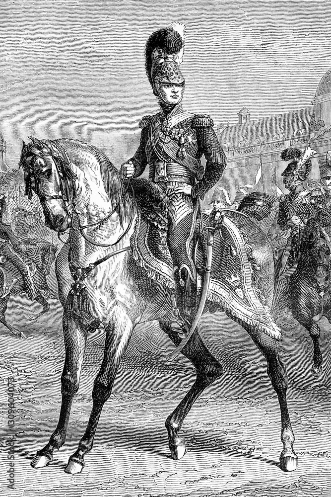 Charles Ferdinand, duke of Berry. 1778-1820. Napoleonic wars. Antique illustration. 1890. Charles Ferdinand, duke of Berry. 1778-1820. Napoleonic wars. Antique illustration. 1890.