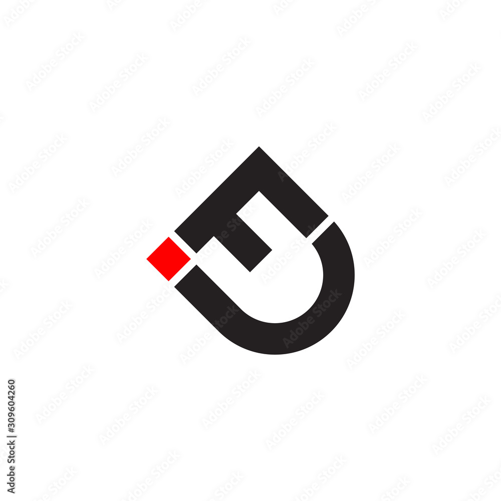 letter fj simple geometric logo vector letter fj simple geometric logo vector