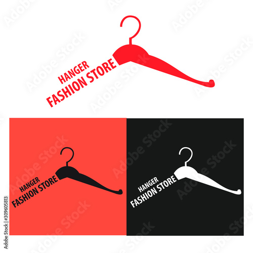 Womens Fashion Logo. Concept hanger women`s fashion logo isolated on white background. Available Vector format, so easy to use