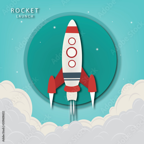 Rocket start up illustration