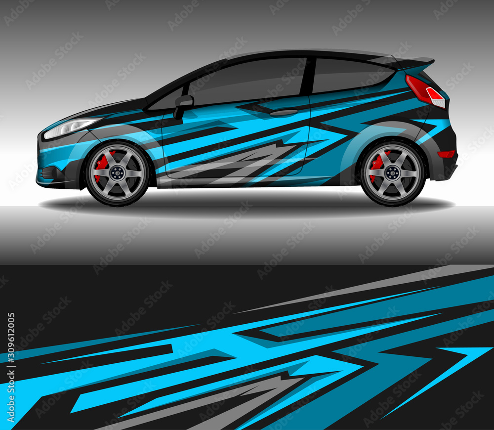 Car wrap decal design vector, custom livery race rally car vehicle sticker and tinting. Car wrap decal design vector, custom livery race rally car vehicle sticker and tinting.
