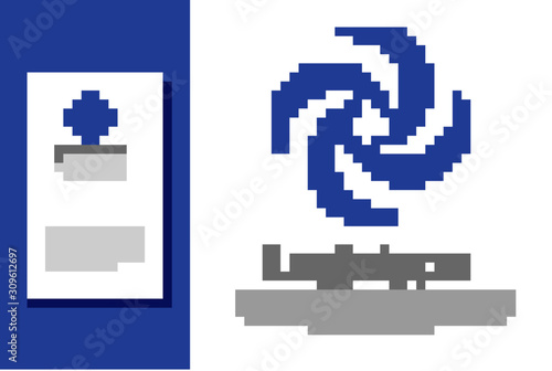 Blue Tornado icon isolated on white background. Cyclone, whirlwind, storm funnel, hurricane wind or twister weather icon. Logo design template element. Vector Illustration
