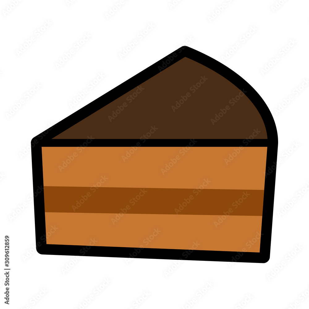シンプルなチョコケーキのイラスト Stock ベクター Adobe Stock