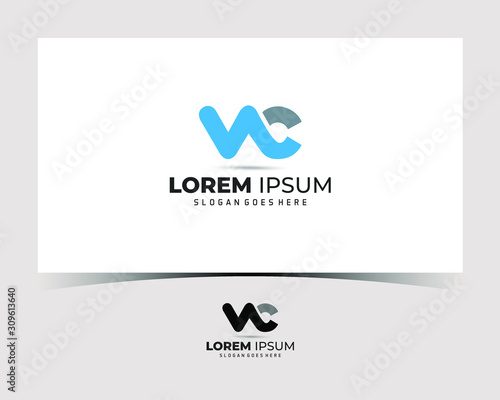 Wc logo concept, business logo, wc logo design templateWc logo concept, business logo, wc logo design template