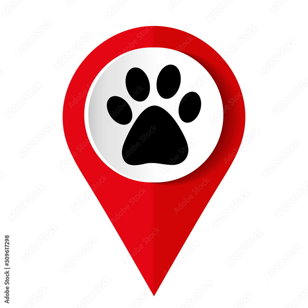 Paw print icon. Vector illustration. Paw print icon. Vector illustration.