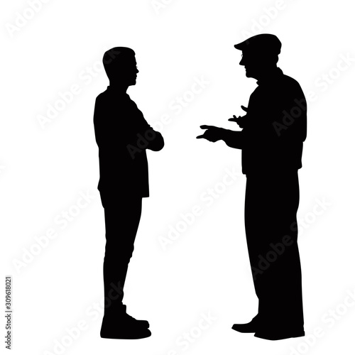 Silhouette Of People Talking
