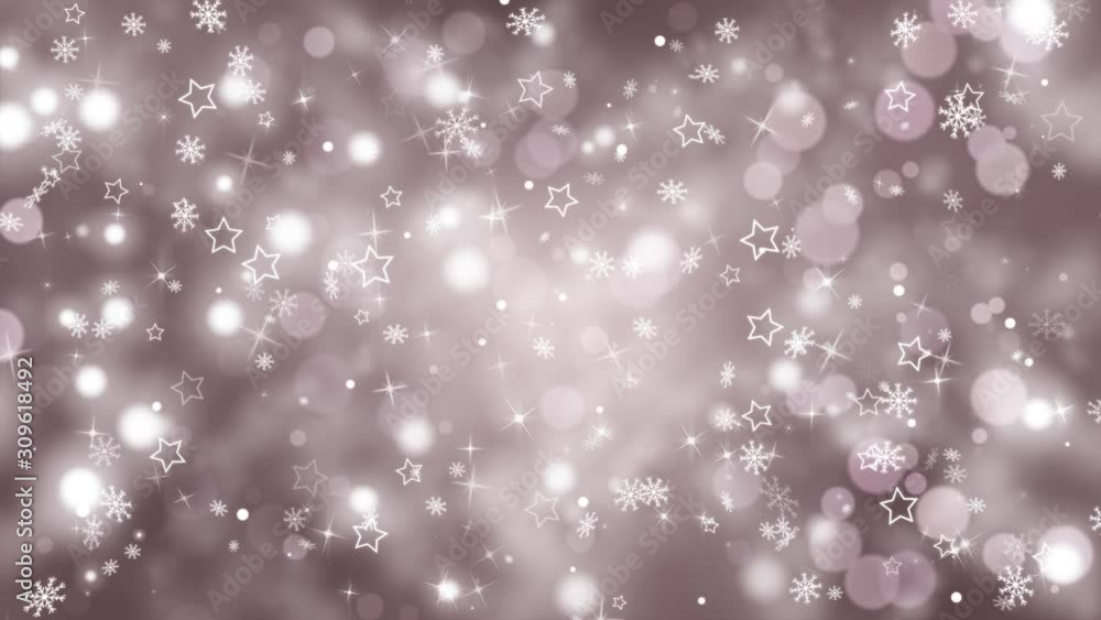 Snowflakes on pink Loop. 10 seconds loop motion graphics, pink winter background with white snowflakes, particles and stars. Snowflakes on pink Loop. 10 seconds loop motion graphics, pink winter background with white snowflakes, particles and stars.