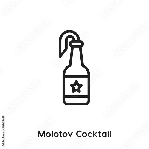 molotov cocktail icon vector sign symbol