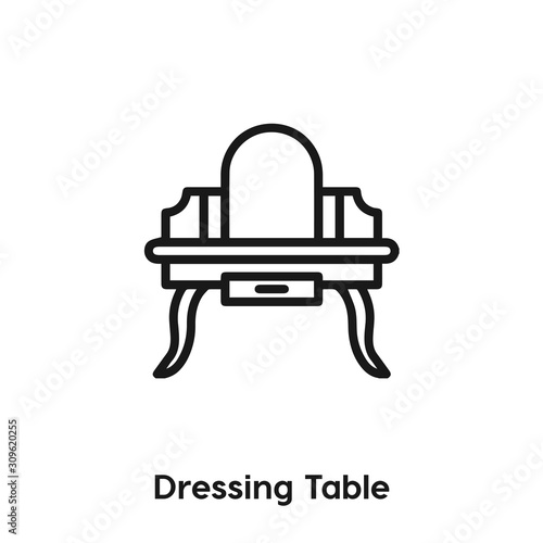 dressing table icon vector sign symbol