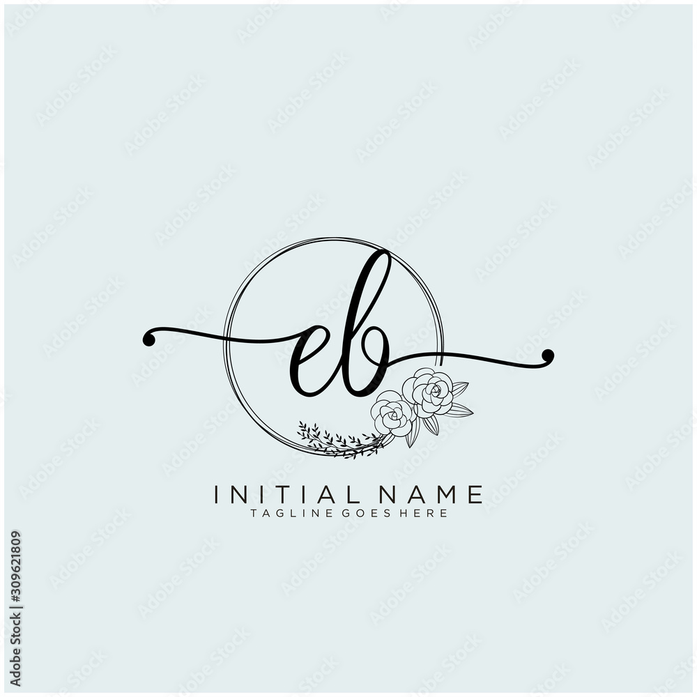 Premium Vector  Initial eb logo design in minimalist style eb signature  logo or symbol for fashion jewelry boutique