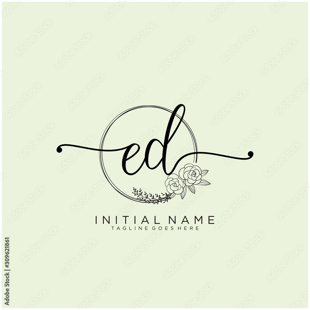 ED Letter Initial beauty monogram and elegant logo design, handwriting logo of initial signature, wedding, fashion, floral and botanical with creative template design. ED Letter Initial beauty monogram and elegant logo design, handwriting logo of initial signature, wedding, fashion, floral and botanical with creative template design.