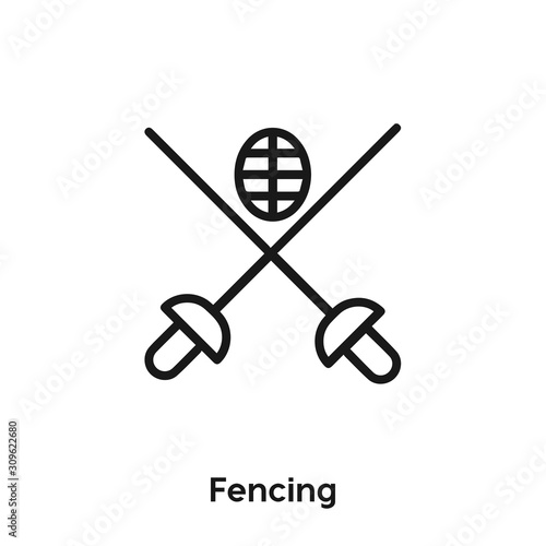 fencing icon vector. fencing icon vector symbol illustration. Modern simple vector icon for your design. fencing icon vector	
