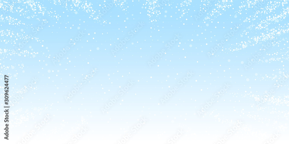 Magic stars Christmas background. Subtle flying sn