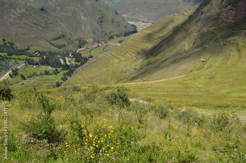 南米、自然、風景、山、遺跡