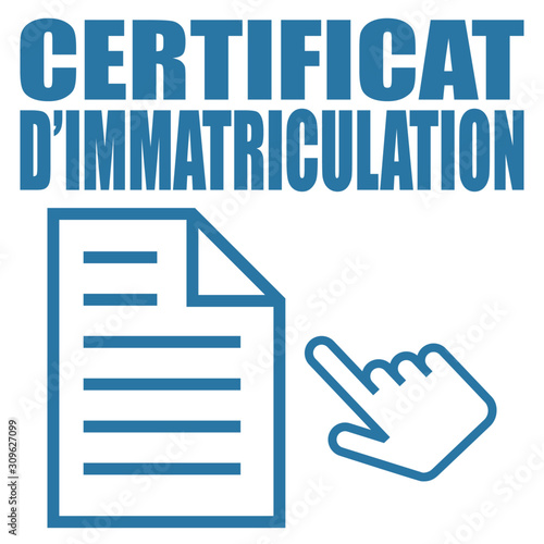 Logo certificat d'immatriculation.