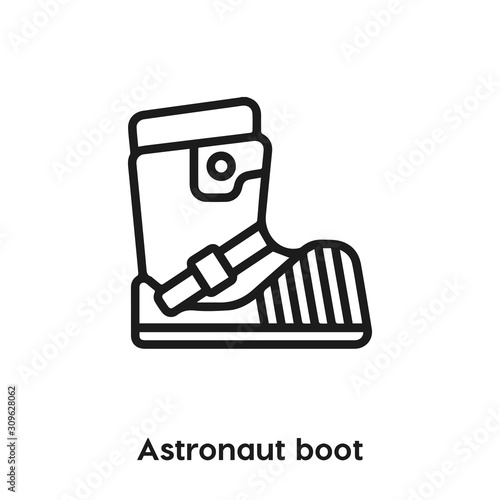 astronaut boot icon vector. astronaut boot icon vector symbol illustration. Modern simple vector icon for your design. spaceman cosmos icon vector	