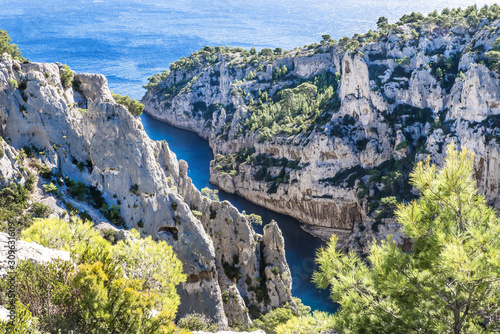 The views on top of the national Park of Calanques, Marseille, Cassis, France, Mediterranean sea
