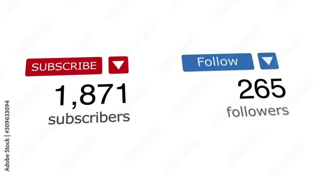 3D close up of Social media subscribers and followers counters on the website. Can be used for marketing or business concept. Good as illustrative for news or social media and other web resources. 3D close up of Social media subscribers and followers counters on the website. Can be used for marketing or business concept. Good as illustrative for news or social media and other web resources.