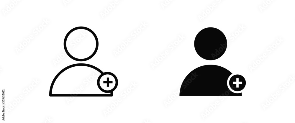 add user vector isolated icon. avatar, person, profile, user flat symbol add user vector isolated icon. avatar, person, profile, user flat symbol