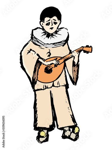 Pierrot, character of pantomime