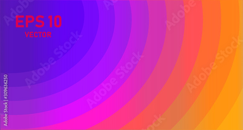 Abstract background. Violet, purple, orange, yellow colors and gradients. Rainbow. Illustration for covers and web pages, banners. Stock vector illustration. Multi-colored curved stripes. Backgrounds.