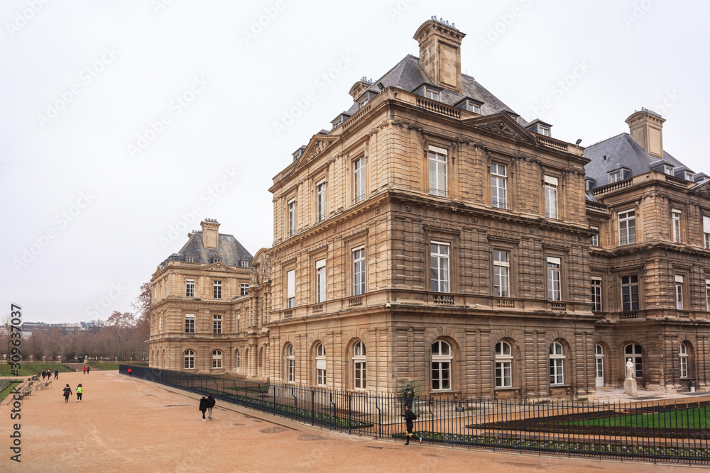 Luxembourg Palace in Jardin du Luxembourg, Paris.