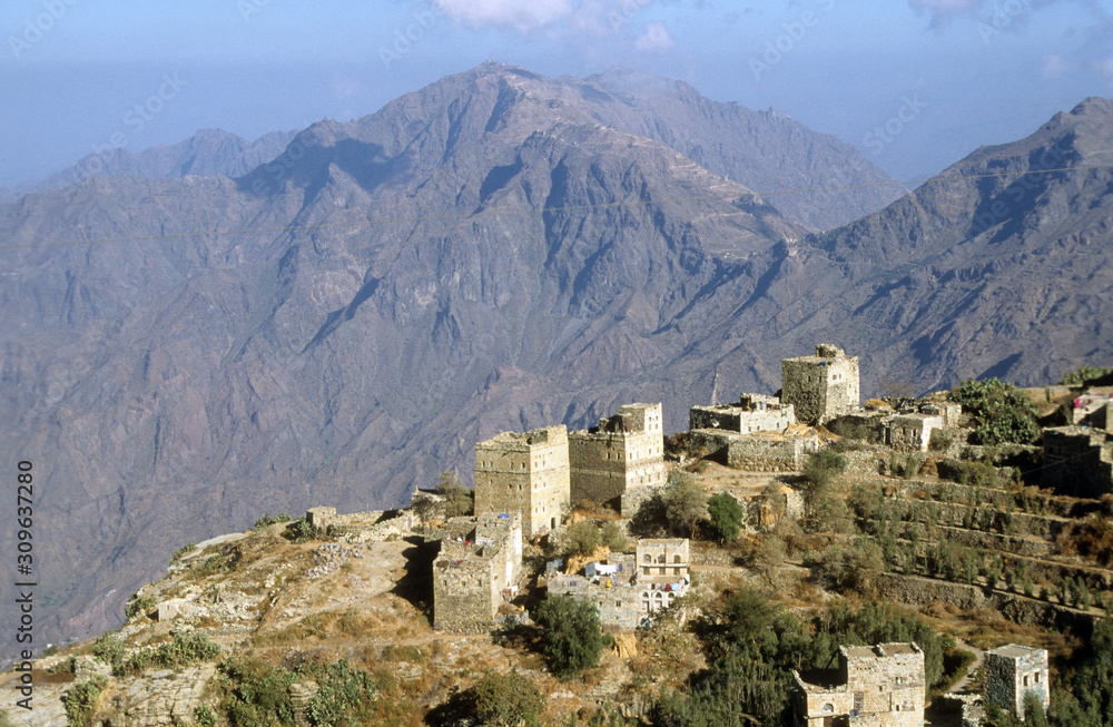 Yemen. The villages in the Harraz mountains