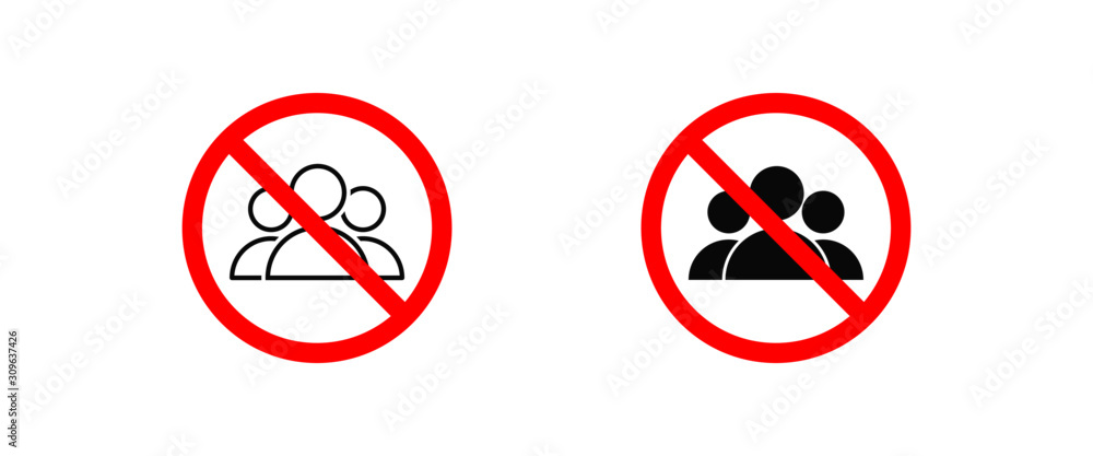 forbidden people isolated sign icon
