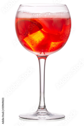 Aperol spritz glass isolated