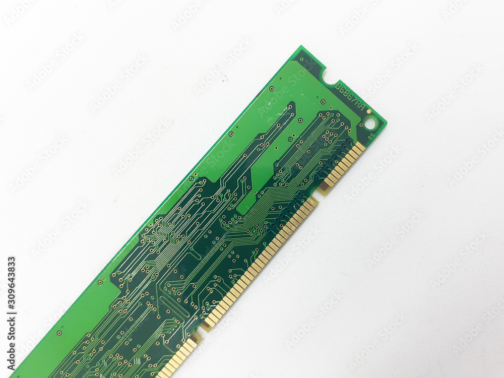 RAM Memory SD Technology Engineering Module for PC Desktop Laptop in White Isolated Background RAM Memory SD Technology Engineering Module for PC Desktop Laptop in White Isolated Background